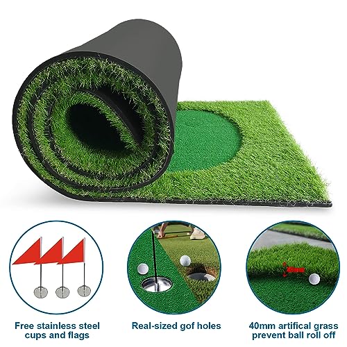 BOBURN Golf Putting Green Mat 5x10FT Green