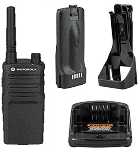 Motorola Solutions 6 Pack RMU2040 Walkie Talkie Radios with Headsets Black