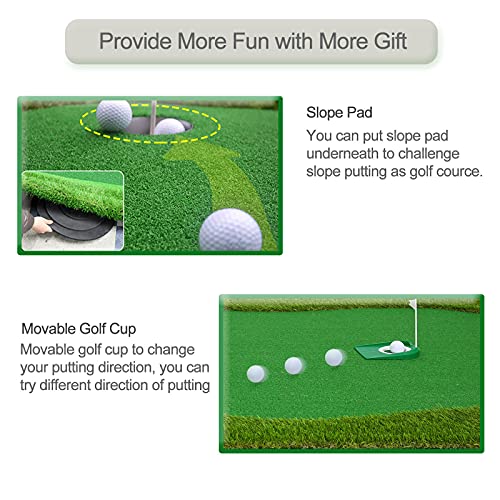 Chriiena Golf Putting Green Mat Large Professional Indoor Outdoor Putting Green-5X10ft