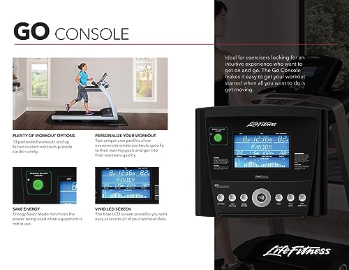 Life Fitness E1 Cross Trainer Elliptical Exercise Machine with Go Console Titanium