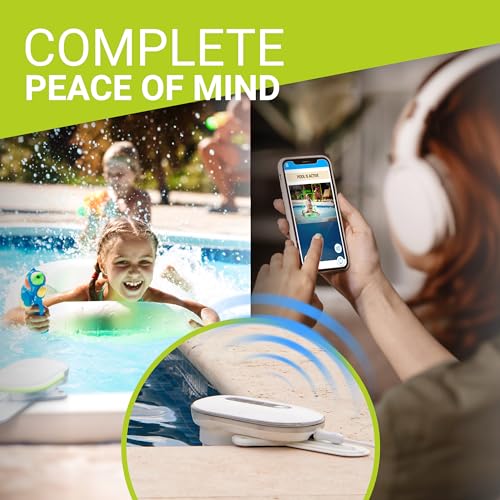 MYLO Smart AI Pool Alarm - Dual Camera - Underwater Drown Monitor System - White