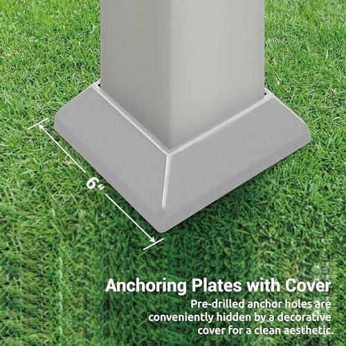 Paragon Outdoor 11' x 11' Florence Soft Top Pergola Gray
