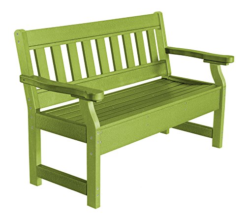 Wildridge Heritage Garden Bench Outdoor Weather Resistant Poly Lumber Lime Green