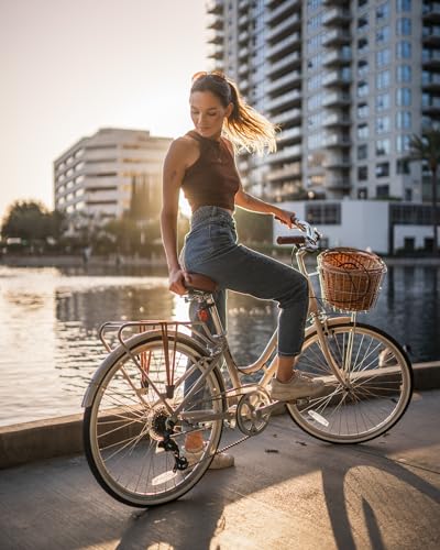 XDSBIKE XDS 26" Classic 7sp Women's City Commuter Hybrid Bike Beige