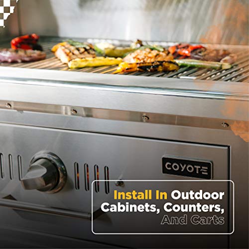 COYOTE OUTDOOR LIVING 36-Inch Built-in Charcoal Grill C1CH36 Stainless Steel