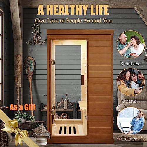 RIDFY Infrared Sauna Home Spa with Control Panel Natural