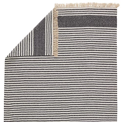 Jaipur Living Indoor Outdoor 9x12 Large Area Rug Striped Dark Gray