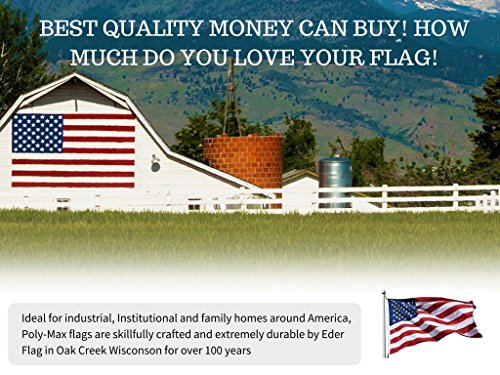 Eder Products Outdoor Poly-Max American Flag 30x60 Feet