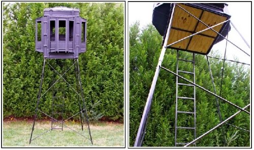 Hughes Adjustable 5-10' Hunting Tower for 4x4 Floor Box Blind