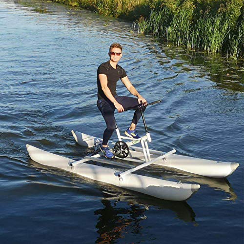 DIVTEK Inflatable Kayak Bikeboat for Lake Water Sports Banana-Waterbike