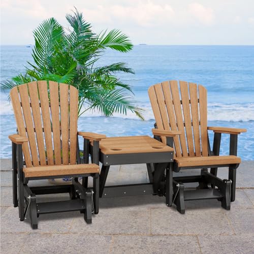 American Furniture Classics Double Glider w/Table Cedar and Black
