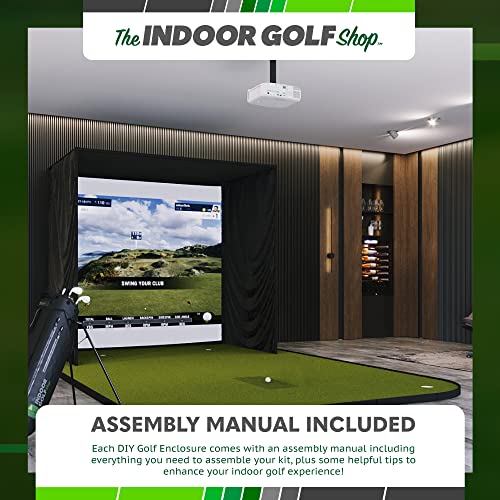 The Indoor Golf Shop DIY Golf Simulator Enclosure 9x12 - Black