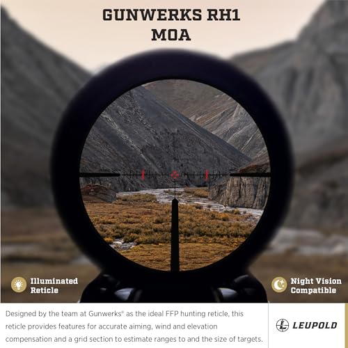 Leupold Mark 5HD 3.6-18x44 FFP Illum Gunwerks RH1 MOA Riflescope Matte Finish