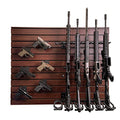 Hold Up Displays 12 Gun Rack for 6 Rifles & 6 Pistols Black Walnut