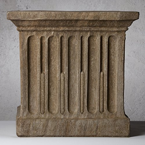 Campania International Smithsonian Morning Glory Urn 2-Piece Aged Limestone Finish