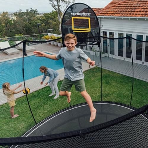 Springfree Large Oval Trampoline 8x13 ft Black