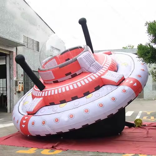 HOAELOS Inflatable UFO Courtyard Lawn Decoration Space Party Themed 13.1 Feet Style A