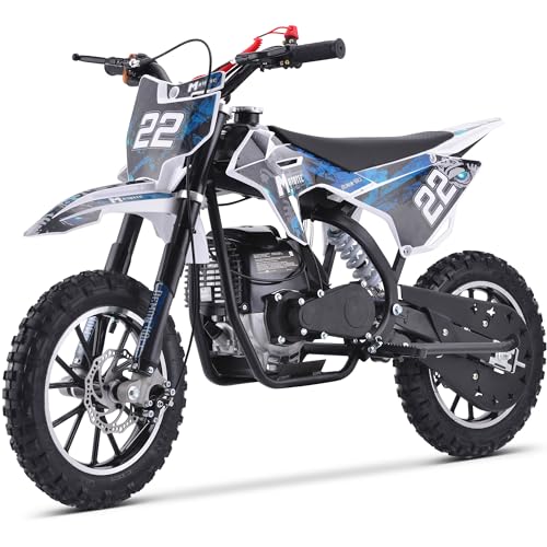 MotoTec 50cc Demon Kids Gas Dirt Bike Blue