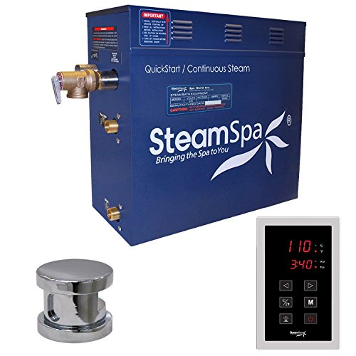 Steam Spa Oasis 9KW Acu-Steam Bath Generator Package Chrome