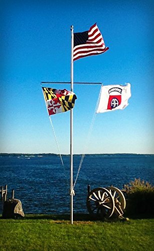 Telepole Manufacturing Inc 20' Superior 2 Telescoping Nautical Flagpole Silver
