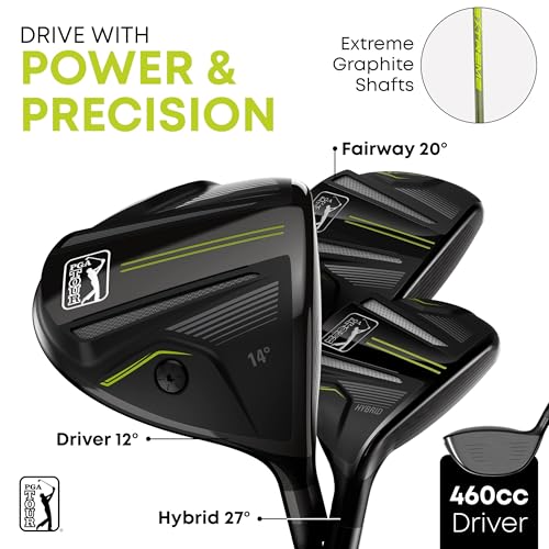 PGA TOUR P1 Extreme 16-Piece Junior Golf Club Set Green/Black