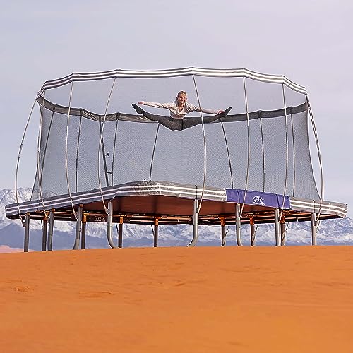 Skywalker Trampolines 15' Square Premium Trampoline with Enclosure Black & Grey