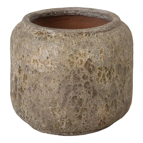 Emissary 23.5in Round Stoneware Planter Reef Green