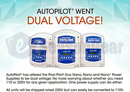 AquaCal Autopilot DNP1 Digital Nano Plus 115-volt Salt Chlorine Generator, 28000-Gallon White/Blue