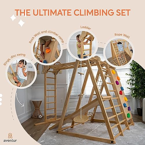 Avenlur Chestnut 8-in-1 Indoor Foldable Playset Natural Indoor