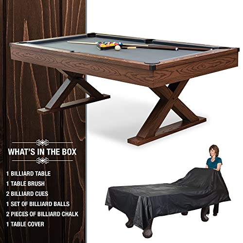 EastPoint Sports Dunhill 87-Inch Rustic Pool Table Multi-Color