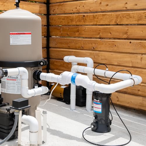 XtremepowerUS Universal 25 Saltwater Chlorinator System with 25k-Gallon Flow Switch Salt Cell Bundle White