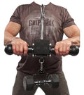 GRIP FREAK Thick Grip Wrist Roller with Dumbbell Hook