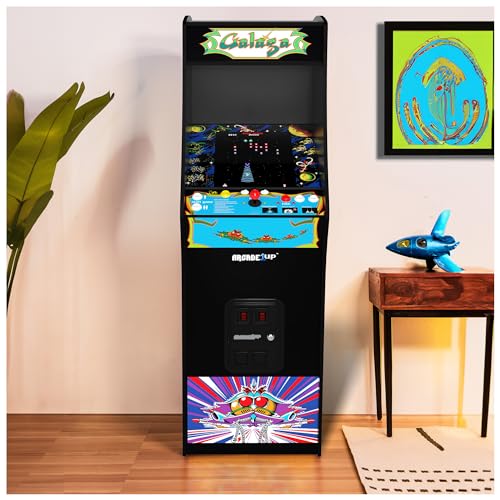 ARCADE1UP Galaga Deluxe Arcade Machine 5ft Cabinet 14 Games 17" Screen Black