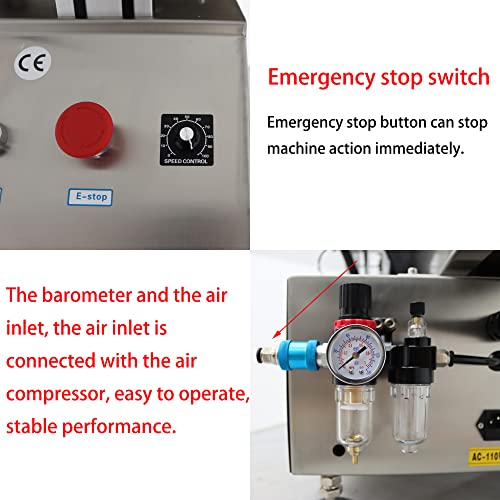 INTSUPERMAI Automatic Desktop Capping Machine Stainless Steel 110V