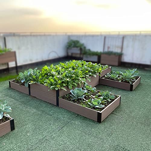 Everbloom Modular Tiered Garden Bed Brown