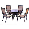 Hanover Monaco 5 Piece Outdoor Dining Set Tan