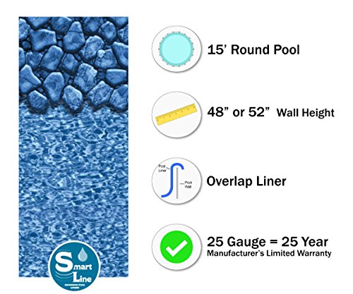 Wilbar Galeria 15' x 52" Round Above-Ground Pool Kit Blue/Taupe