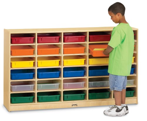 Jonti-Craft 30 Bins Mobile Storage Assorted Colors