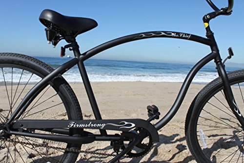 Firmstrong Chief Man Single Speed Beach Cruiser Bicycle Matte Black