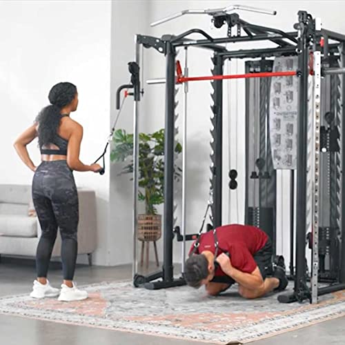 Inspire Fitness SCS Smith System - Cage System - Functional Trainer Home Gym With Smith Machine - Cable Machine - D Handles, Ankle Strap, Multi-Function Belt - Inspire SCS System (No Bench)