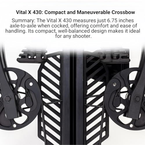 Killer Instinct Vital X 430 Elite Crossbow Archery Kit with Speed Ring Scope, Narrow Case, Bolts & Broadheads Black