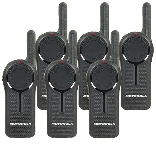Motorola 6 Pack DLR1060 Walkie Talkie Radios Black