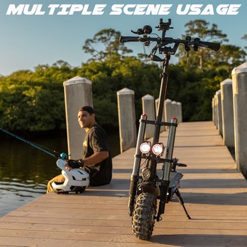COFANSON Adults Electric Scooter 60V5600W Dual Motor 50MPH 50Miles Range Black
