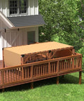 DEXSO 12' x 20' Cedar Wood Pergola with Retractable Shade Canopy Reddish-Brown