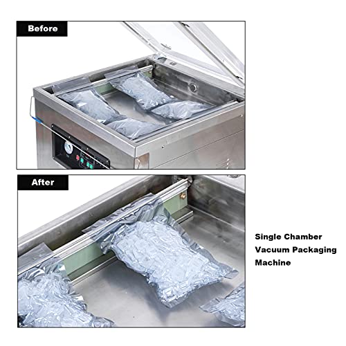 BREVELTION Stainless Steel Single Chamber Vacuum Packaging Machine 110V 750W