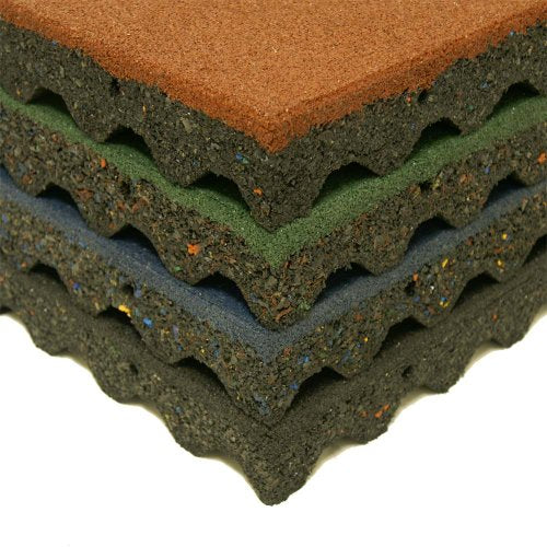 Rubber-Cal Eco-Safety Interlocking Playground Tiles 16 Pack Blue