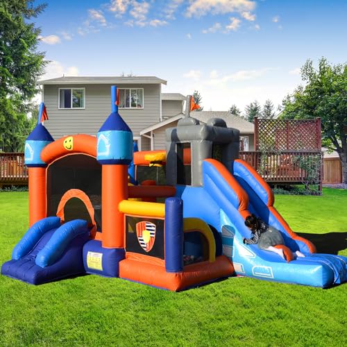awesmflate 16FT x 12FT Commercial Inflatable Bounce House Multicolor