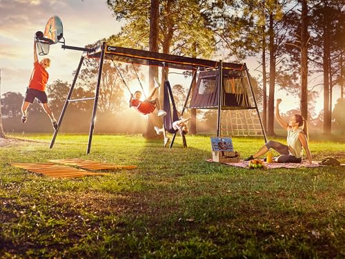 Vuly 360 Pro Max 2 Bay Swing Set Black