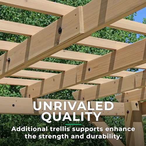 Yardistry 10' x 22' Pergola Brown