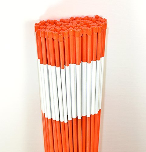 Stakemakers Driveway Marker Snow Stakes Reflective Tape 5/16" x 48" Orange 1000 Pack